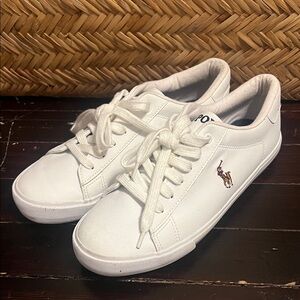 Polo by Ralph Lauren White Sneakers with Embroidered Detail
